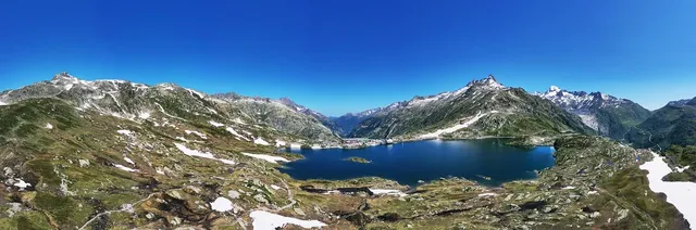 Grimselpass Blick auf Grimselhospiz